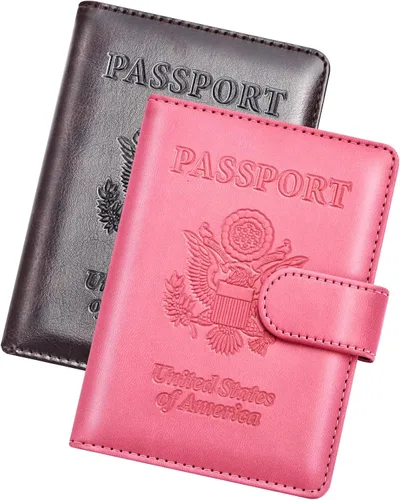 Vista 21 de Herain Soporte para pasaporte para viaje y crucero, 2 piezas, funda para pasaporte, cartera, regalo de viaje, para mujeres, hombres, familia