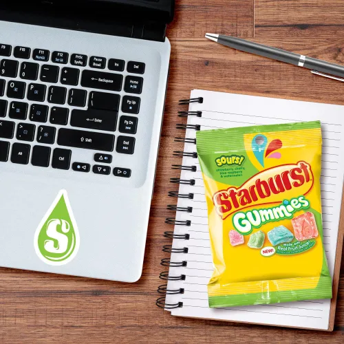 Vista 5 de STARBURST Sour Gummies Candy, bolsa de caramelos de gomitas ácidas, 5 onzas