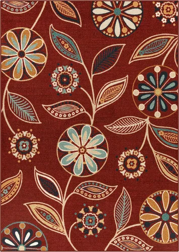 Vista 20 de Maples Rugs Reggie - Alfombra bohemia con estampado floral, 1 pies 8 Gris oscuro