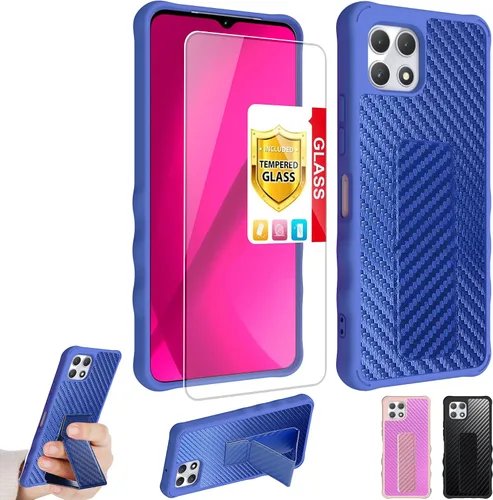 Vista 40 de Aroepurt Boost Mobile Celero 5G SC 2024 - Funda compatible con Boost Celero5G SC con protector de pantalla de vidrio templado, protección de grosor