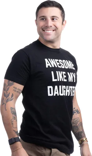 Vista 3 de Awesome Like My Daughter - Camiseta divertida con texto en inglés "Good Like My Daughter", camiseta de humor sarcástico para papá, abuelo, papá