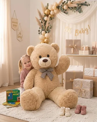 Vista 3 de MaoGoLan - Oso de peluche gigante de 39 pulgadas, ultra suave y lindo, animal de peluche grande, perfecto para Baby Showers, cumpleaños, regalos