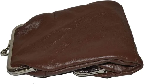 Vista 6 de Marshal - Estuche de cuero genuino para cigarrillos y encendedor con cierre giratorio (marrón)