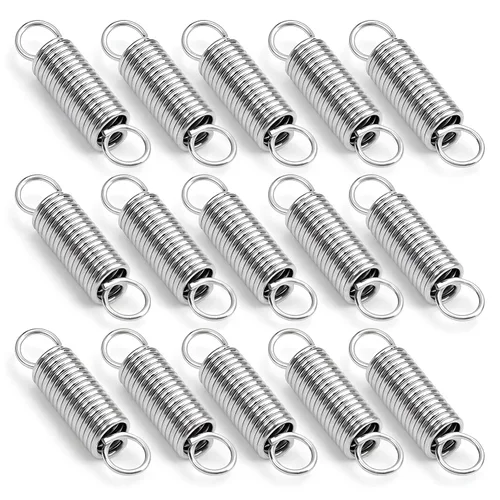 Vista 8 de 10 resortes de tensión extendidos de 1 pulgada, diámetro de alambre de 0.02