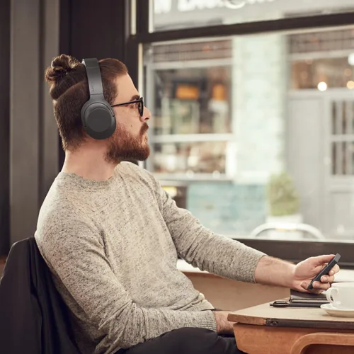 Vista 2 de [Renovado] Auriculares inalámbricos Sony H900 N de alta resolución y cancelación de ruido