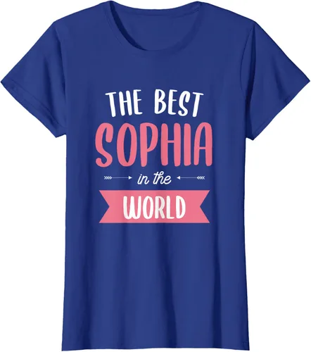 Vista 9 de Camiseta The Best Sophia In The World Name, Negro