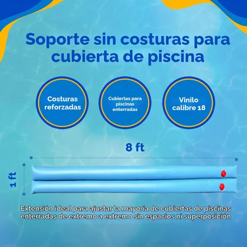 Vista 3 de Blue Wave Tubo de agua doble de 8 pies para cubierta de piscina de invierno, paquete de 5