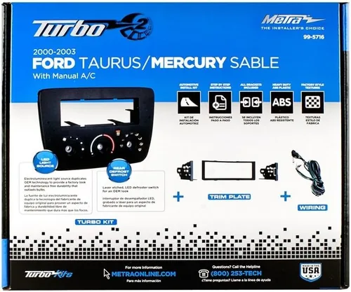 Vista 2 de Metra Electronics 99-5716 Kit de tablero para Taurus/Sable 00-03 con arnés