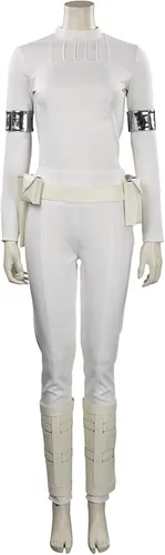 Vista 4 de Rodwake Disfraz de Padme Amidala para mujer, disfraz de princesa Leia, disfraz de cosplay de Halloween