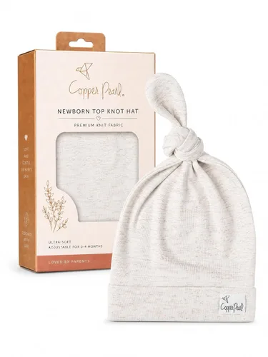 Vista 10 de Gorro de bebé con nudo superior elástico suave "Fern" por Copper Pearl