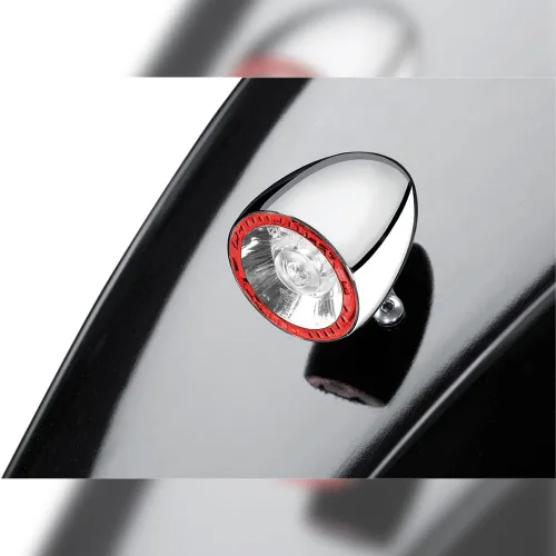 Vista 3 de Kuryakyn 2860 Accesorio de iluminación para motocicleta: Kellermann Bullet 1000 RB, luz LED trasera de marcha/intermitente/parpadeo, rojo/rojo