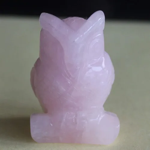 Vista 8 de Figura de búho de cristal tallada a mano de 1.5 pulgadas (obsidiana negra)