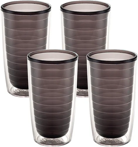 Vista 39 de Tervis Vaso aislado de mesa transparente y colorido fabricado en Estados Unidos con doble pared, taza de viaje que mantiene las bebidas frías