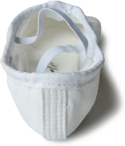 Vista 6 de Nexete Zapatos de ballet de lona para mujer, para yoga, gimnasia, de piel, con suela dividida, zapatos planos para mujer, color blanco, negro, rosa