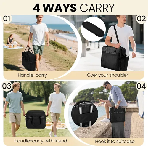 Vista 4 de Bolsa portátil de transporte para máquina Ninja Slushi FS300/FS301 - Estuche de viaje a prueba de polvo para máquina de bebidas congeladas - Funda