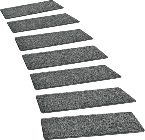 Vista 24 de PURE ERA Bullnose - Juego de peldaños de alfombra para escaleras sin cinta, antideslizantes, protectores de escaleras para interiores, alfombras
