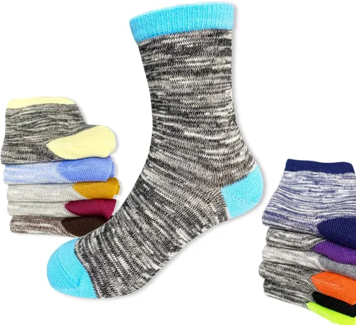 Vista 4 de JAMEGIO Boys Socks 12 Pairs Crew Socks for Toddler Kids Boys Athletic Cotton Socks