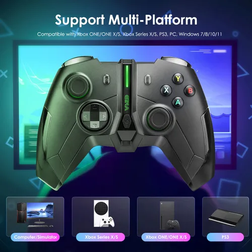 Vista 3 de Xbox Wireless Controller, Game Controller Compatible with Xbox ONEONE XS, Xbox Series XS, PS3, PC, Windows 781011, Gamepad Built-in Dual Vibration