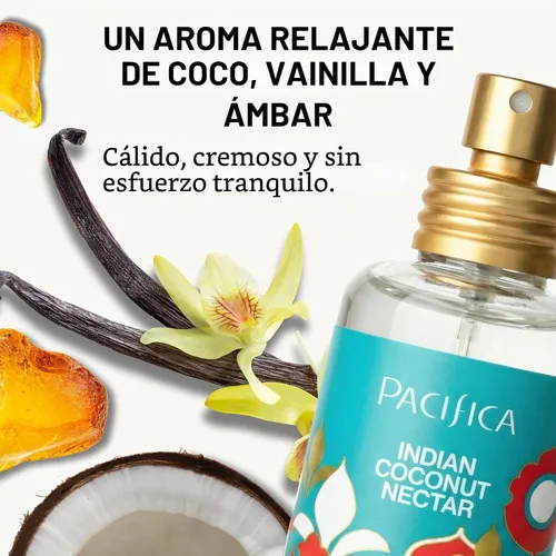 Vista 3 de Pacifica Aerosol de Perfume de Néctar de Coco Indio – Fragancia Tropical de Vainilla y Coco, Perfume Encaparable de Playa para Mujeres, Fórmula