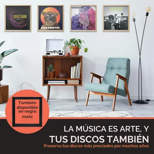 Vista 6 de KAIU Marco de Discos de Vinilo – Marcos de Álbum de Madera Maciza para Discos de Vinilo, Accesorios, Regalos para Montar en la Pared, Cubierta
