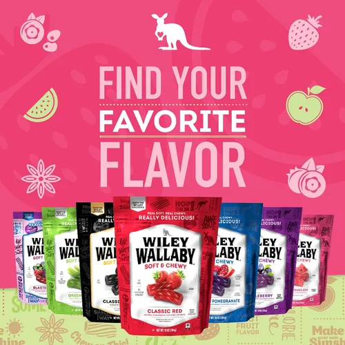 Vista 7 de Wiley Wallaby Original Fruits - Caramelo de regaliz suave y masticable