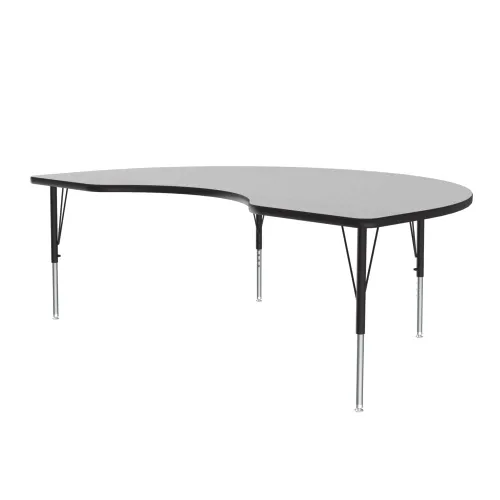 Vista 71 de Correll - Mesa de actividades rectangular Econoline de 30 x 60 pulgadas, parte superior de melamina de granito gris, altura ajustable
