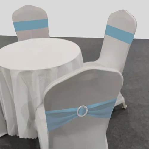 Vista 7 de IFAMIO 20 cintas elásticas para sillas con hebilla, lazos elásticos de elastano para novia, lazos con hebilla para bodas, fiestas, cumpleaños