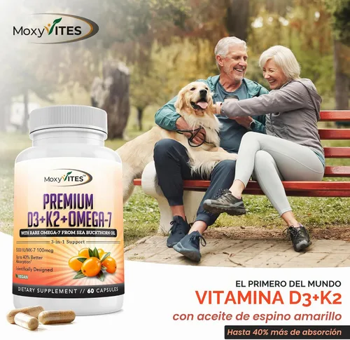 Vista 8 de MoxyVites Vitamina D3 K2 5000 UI – Alta absorción D3 + K2 MK-7 con aceite de espino cerval de mar y omega-7 – Apoyo óseo, corazón e inmunológico