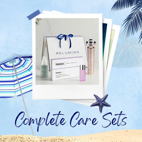 Vista 2 de Relumins Ultimate Skin Tightening Set - Paquete con 5 sueros Meso Firm, dispositivo RadiantWave y gel de absorción - Herramienta de masaje facial