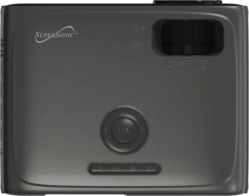 Vista 6 de Supersonic Proyector LED SC-282P Full HD 1080P con Bluetooth, 7800 lúmenes, LCD LED de 4 pulgadas, pantalla de 40 a 150 pulgadas, entradas