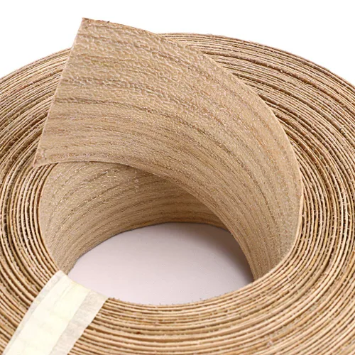Vista 3 de Skelang Cinta de Chapa de Madera de Roble Rojo para Bordes Preengomada para Planchar con Adhesivo Termofusible Cinta de Bordes Flexible de Madera