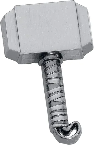 Vista 2 de Marvel Thor Hammer - Pin de solapa de peltre, plateado, 1 pulgada