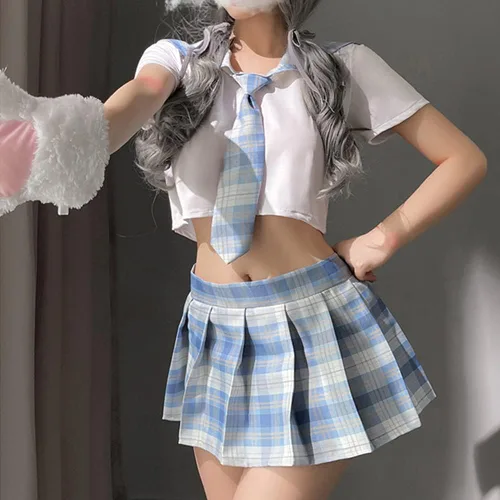 Vista 3 de SFBBCLOZ Schoolgirl Lingerie for Women Schoolgirl Outfit Lingerie Cosplay Lingerie Set Costumes for Women Naughty