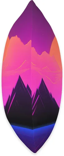 Vista 2 de PP Accessories Synthwave Landscape Retrowave 80s Vaporwave Throw Pillow, 16x16, Multicolor