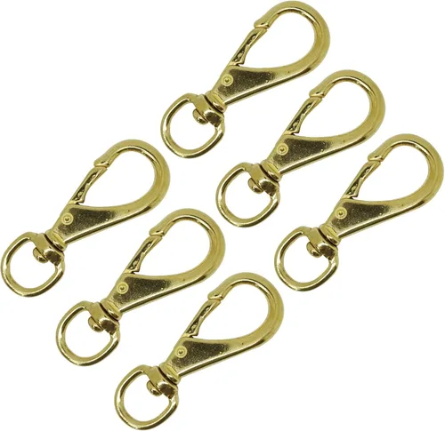 Vista 13 de Scuba Choice Ganchos giratorios con correa de cincha, gancho de latón industrial de grado marino de 3-1/4 pulgadas para banderas, buceo y correas