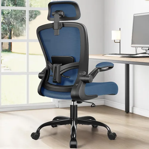 Vista 16 de FelixKing Silla de Oficina, Silla de Escritorio con Soporte Lumbar Ajustable, Silla de Computadora Ergonómica con Respaldo Alto y Respaldo