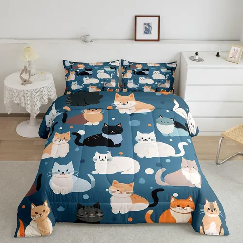 Vista 12 de Betta - Juego de ropa de cama de peces siameses coloridos de lucha contra el agua, juego de edredón de animales submarinos para niños y adultos