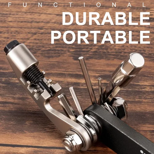 Vista 2 de Herramienta multiherramienta para bicicleta - Herramienta de cadena de bicicleta/Torx/Hex/Destornillador - Kit multiherramienta de bicicleta