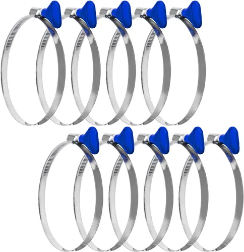 Vista 11 de POWERTEC 70247 Abrazaderas de manguera con llave de 1-1/2 pulgadas, abrazaderas ajustables de tornillo de pulgar de acero inoxidable para colección