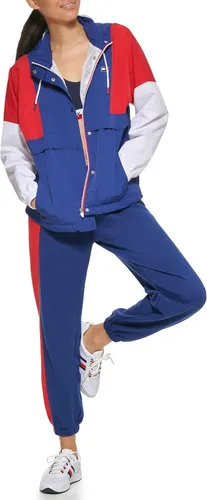 Vista 2 de Tommy Hilfiger Sudadera con capucha con cremallera de rendimiento resistente al agua para mujer