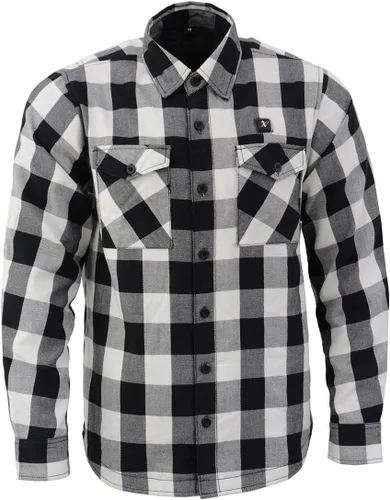 Vista 9 de Nexgen Heat NXM1601SET Riffraff - Camisa de manga de franela térmica para hombre, color negrogrisblanco, actividades al aire libre con batería