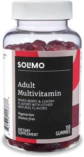 Vista 2 de Amazon Basics - Multivitamínico para adultos (150 gomitas) y gomitas de fibra Amazon Basics (90 gomitas)