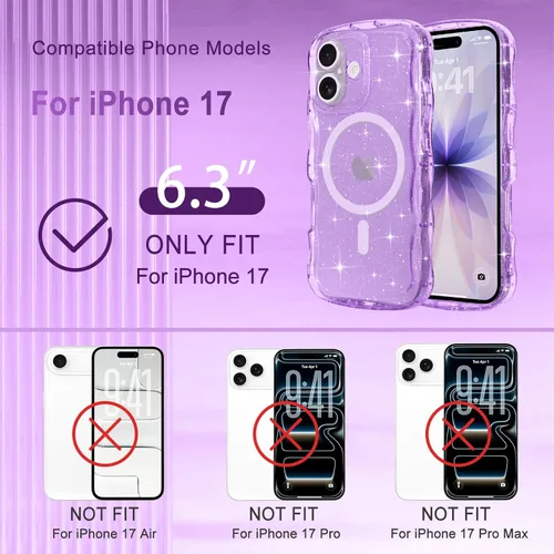 Vista 184 de Pepmune Funda magnética para iPhone 17 Pro Max, color rosa