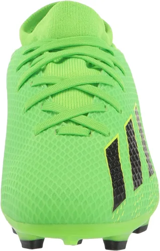 Vista 2 de adidas Tenis de fútbol unisex para niños X Speedportal.3 para terreno firme, Clear Aqua-power Blue-Solar Yellow