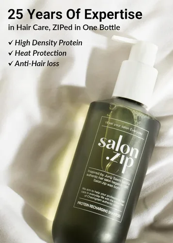 Vista 3 de JUNG SAEM MOOL OFICIAL Salon.ZIP Champú Recarga de Proteínas para Cabello Dañado y Cuidado del Cabello, 14.1 oz (400 g) Cosméticos Coreanos