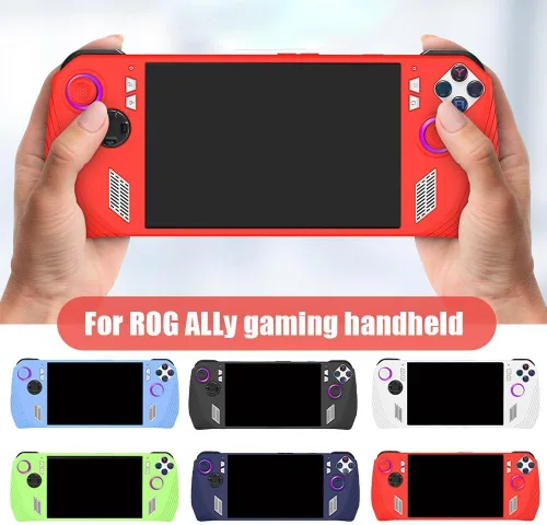 Vista 3 de Funda de silicona para Rog Ally, funda protectora para Rog Ally Gaming de mano, funda protectora completa para ASUS Rog Ally Gaming Protector
