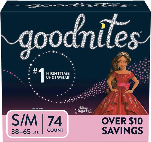 Vista 28 de Goodnites Ropa interior nocturna para niñas, talla extra pequeña (28-43 libras), 15 unidades, el embalaje puede variar