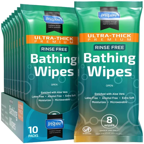 Vista 8 de Toallitas húmedas para adultos Paños de lavado para adultos extra grandes, toallitas de baño para incontinencia, 8 x 12 pulgadas