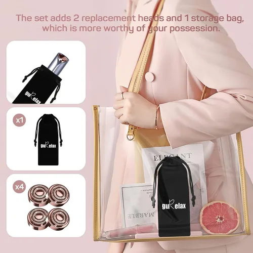 Vista 3 de Depilación de vello facial para mujeres, GURELAX removedor de vello para la cara, dispositivo de depilación sin dolor, afeitadoras faciales