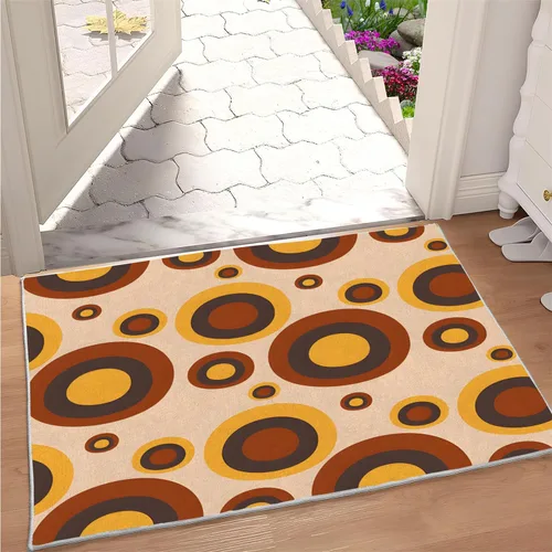 Vista 18 de Alfombra retro con flores, alfombra vintage de 2 x 3 pies, lavable antideslizante, para interiores, para entrada, entrada, cocina, mesita de noche